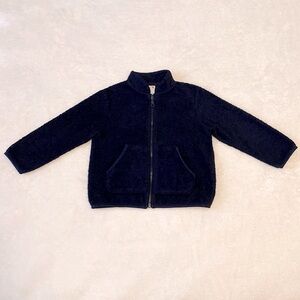 Uniqlo Baby Fleece Jacket with Zipper -Navy Blue 3T